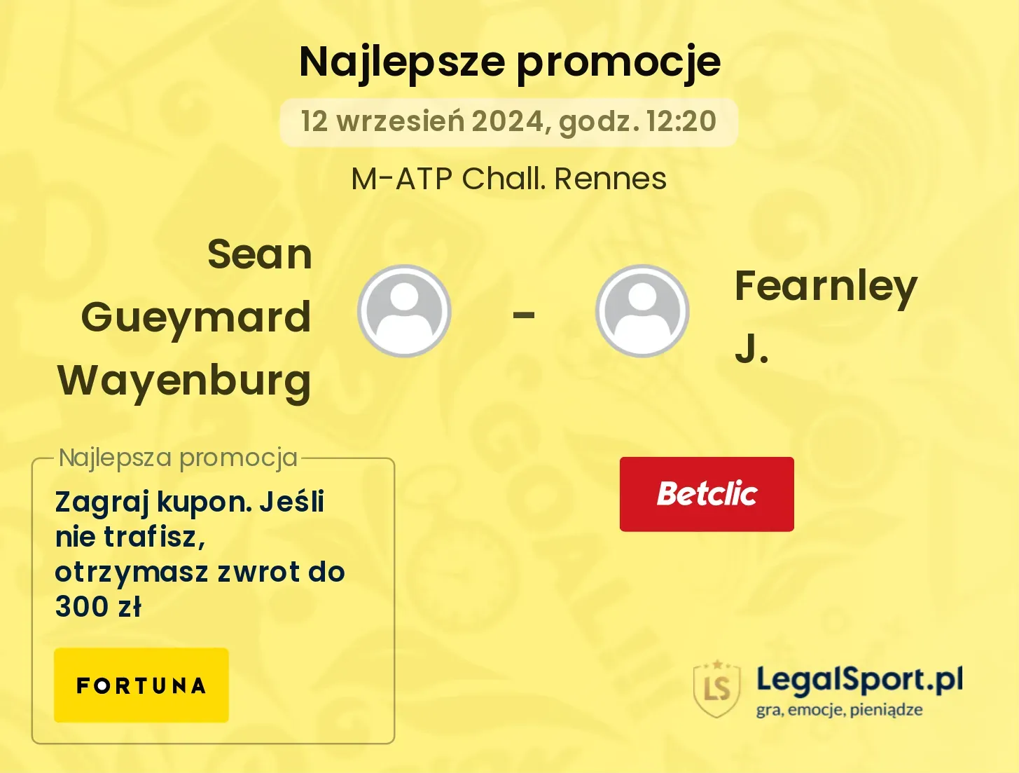 Sean Gueymard Wayenburg - Fearnley J. promocje bonusy na mecz