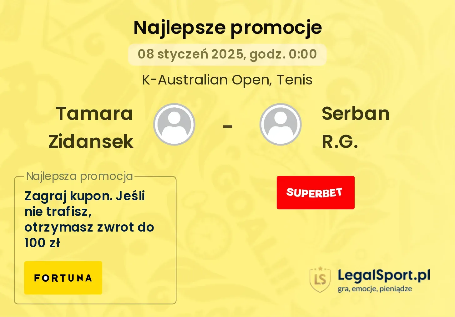 Tamara Zidansek - Serban R.G. promocje bukmacherskie