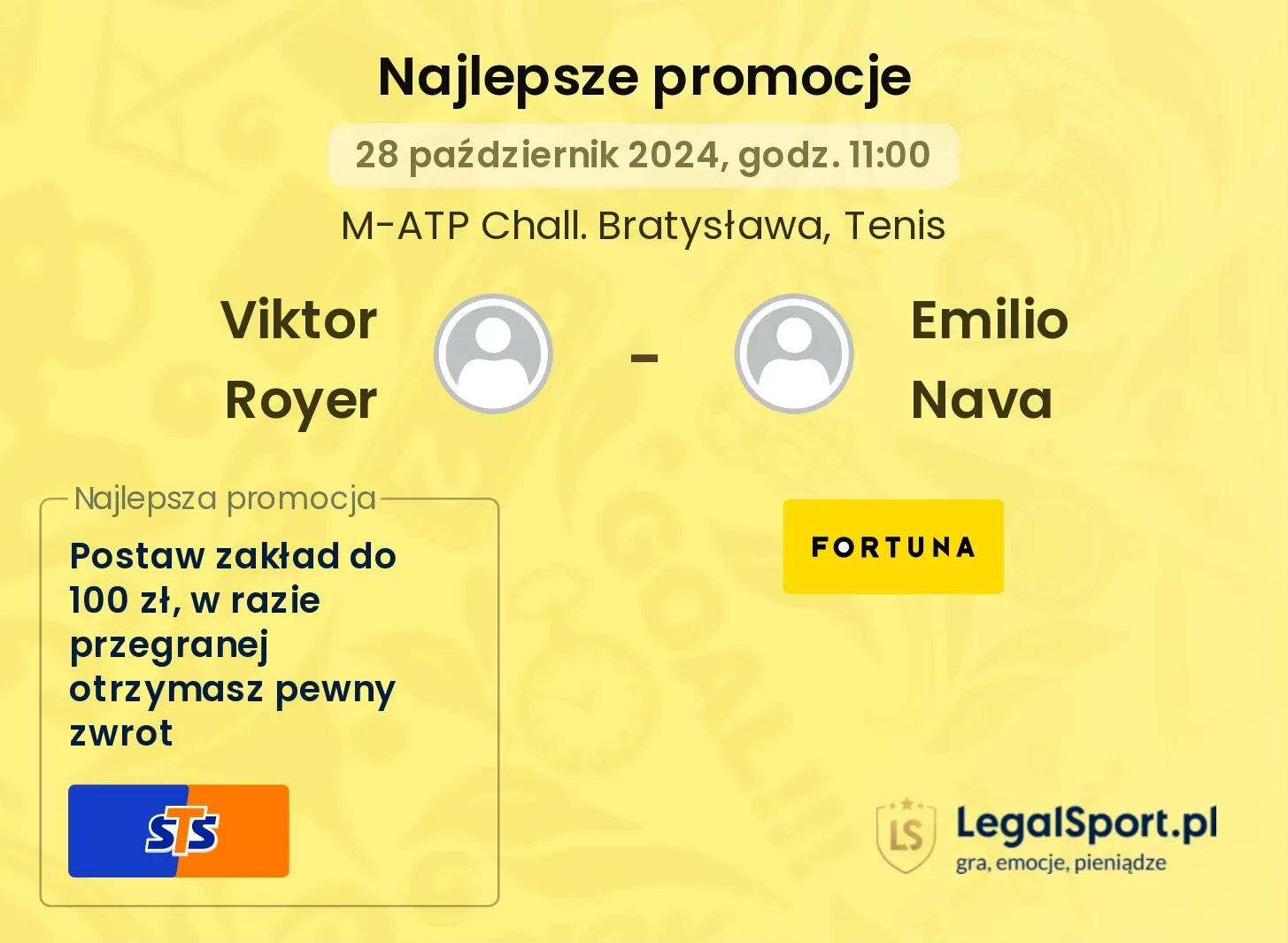 Viktor Royer - Emilio Nava promocje bonusy na mecz