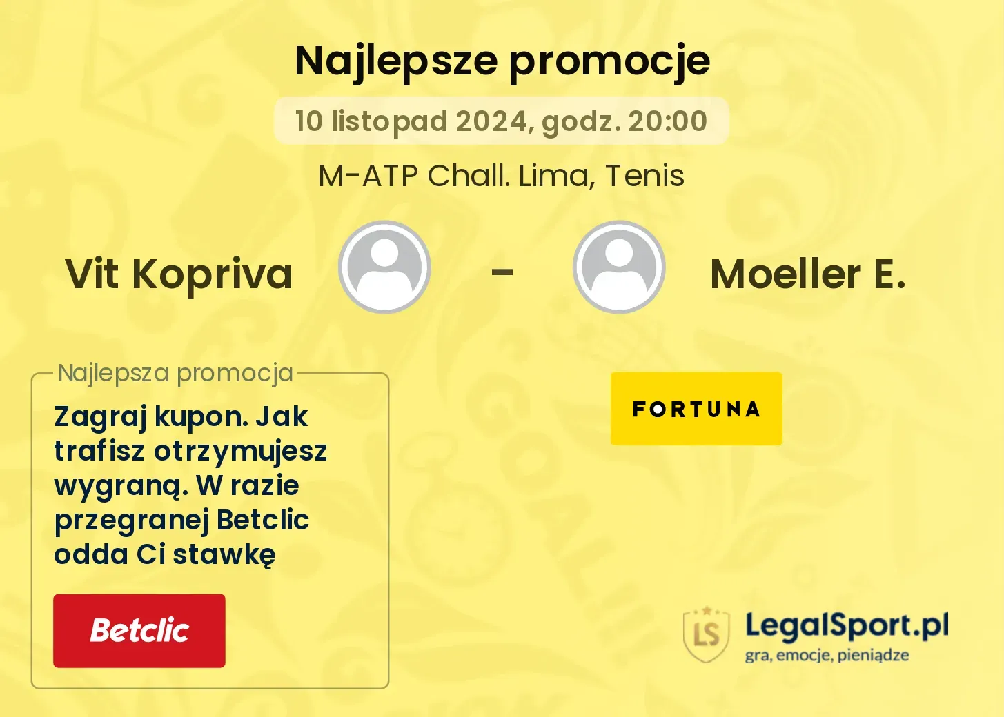 Vit Kopriva - Moeller E. promocje bonusy na mecz