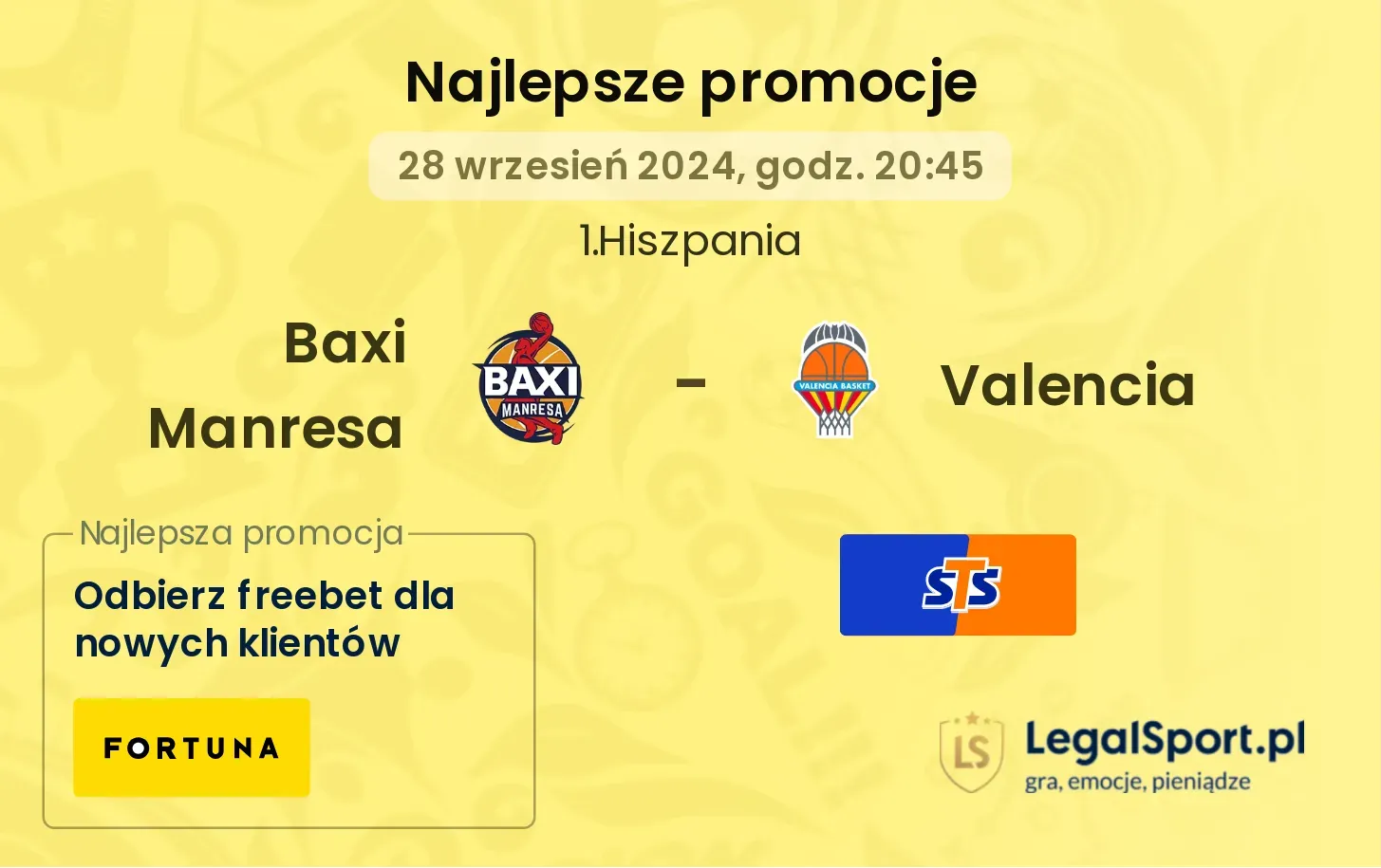 Baxi Manresa - Valencia promocje bonusy na mecz