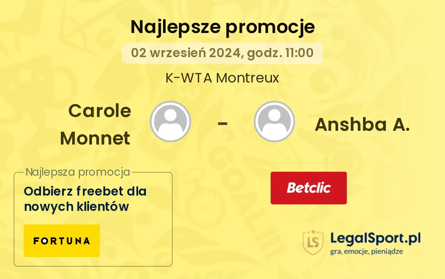 Carole Monnet - Anshba A. promocje bonusy na mecz