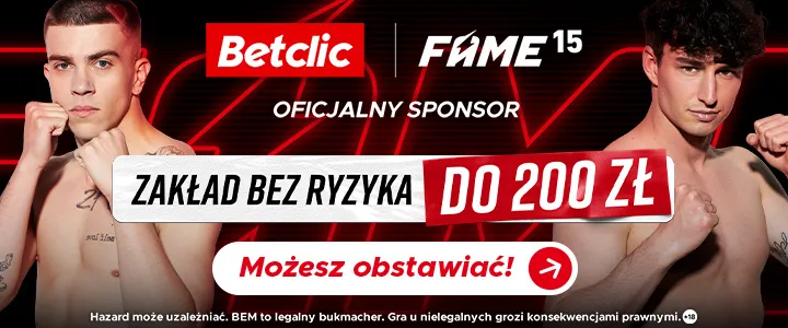 Darmowy zakład na FAME MMA 15 w Betclic Polska