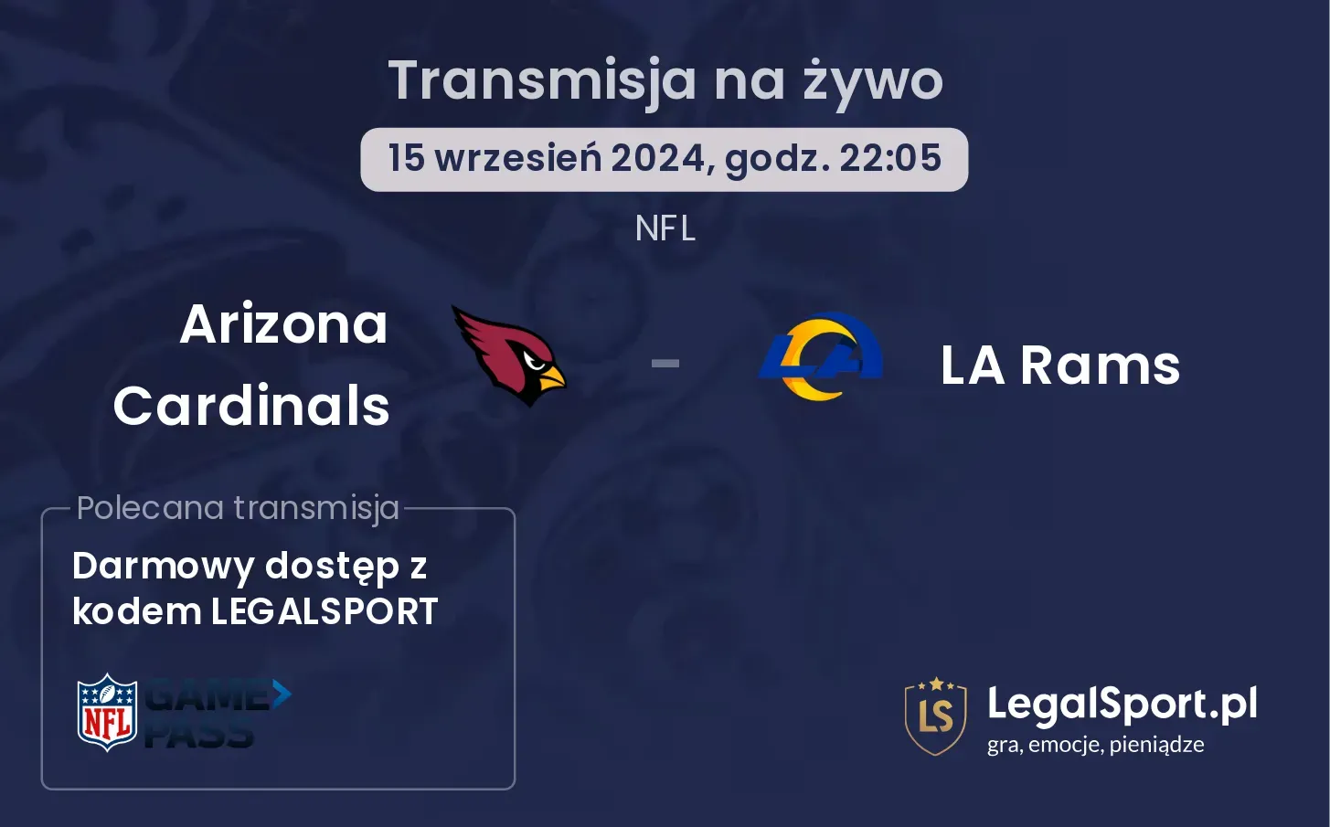 Arizona Cardinals - LA Rams transmisja na żywo