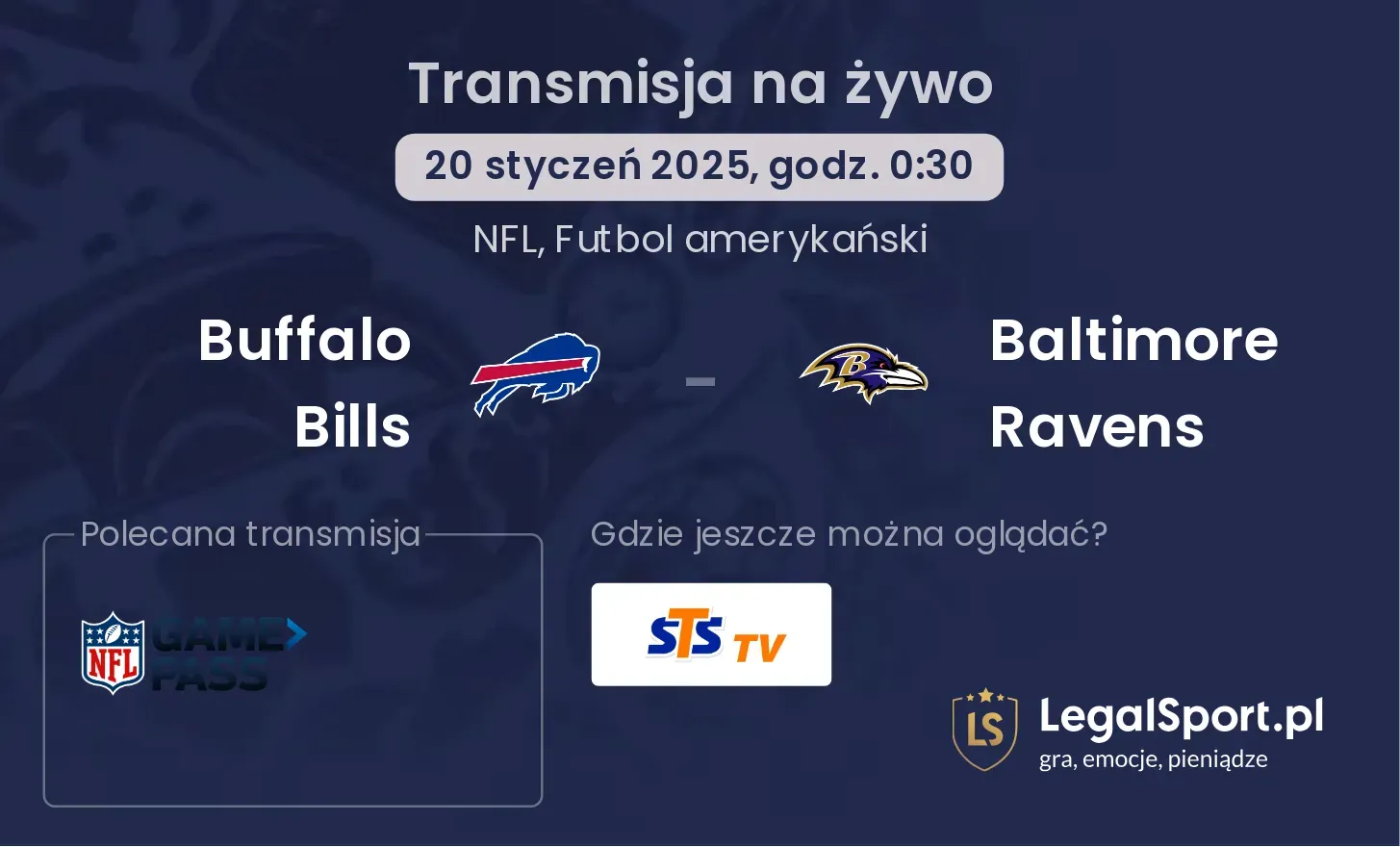 Buffalo Bills - Baltimore Ravens gdzie oglądać?