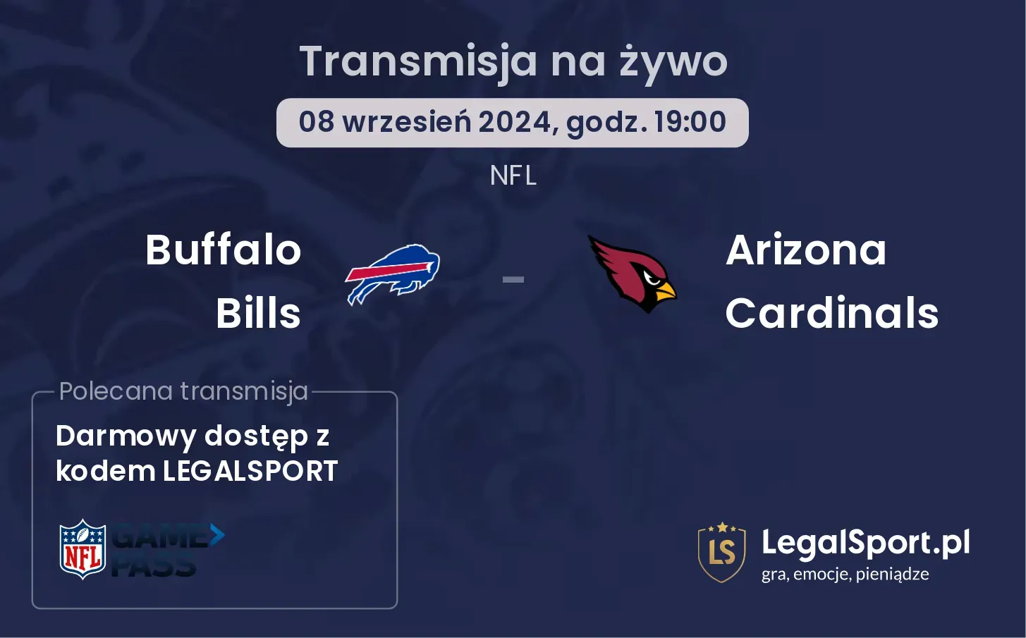 Buffalo Bills - Arizona Cardinals transmisja na żywo