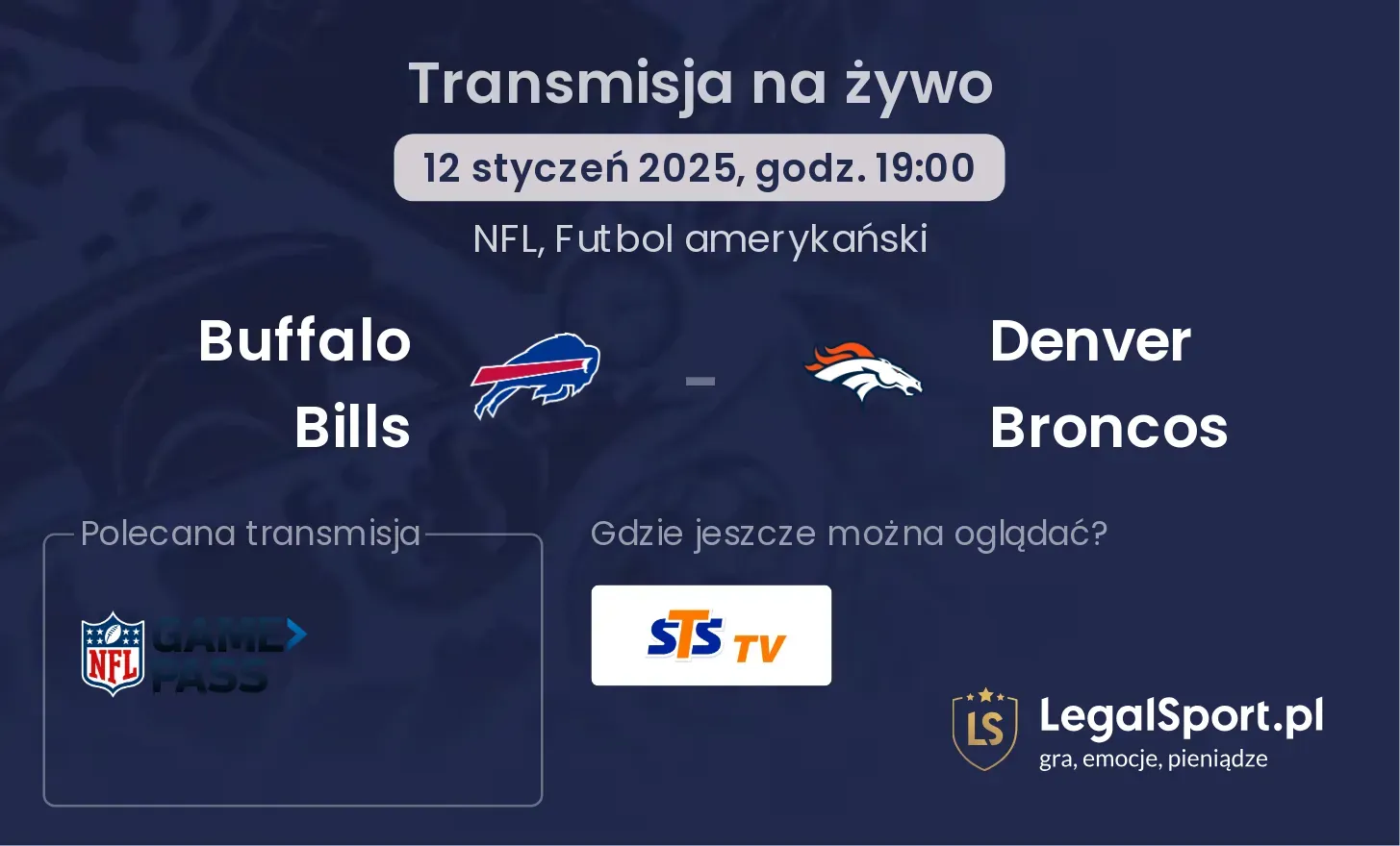 Buffalo Bills - Denver Broncos transmisja na żywo