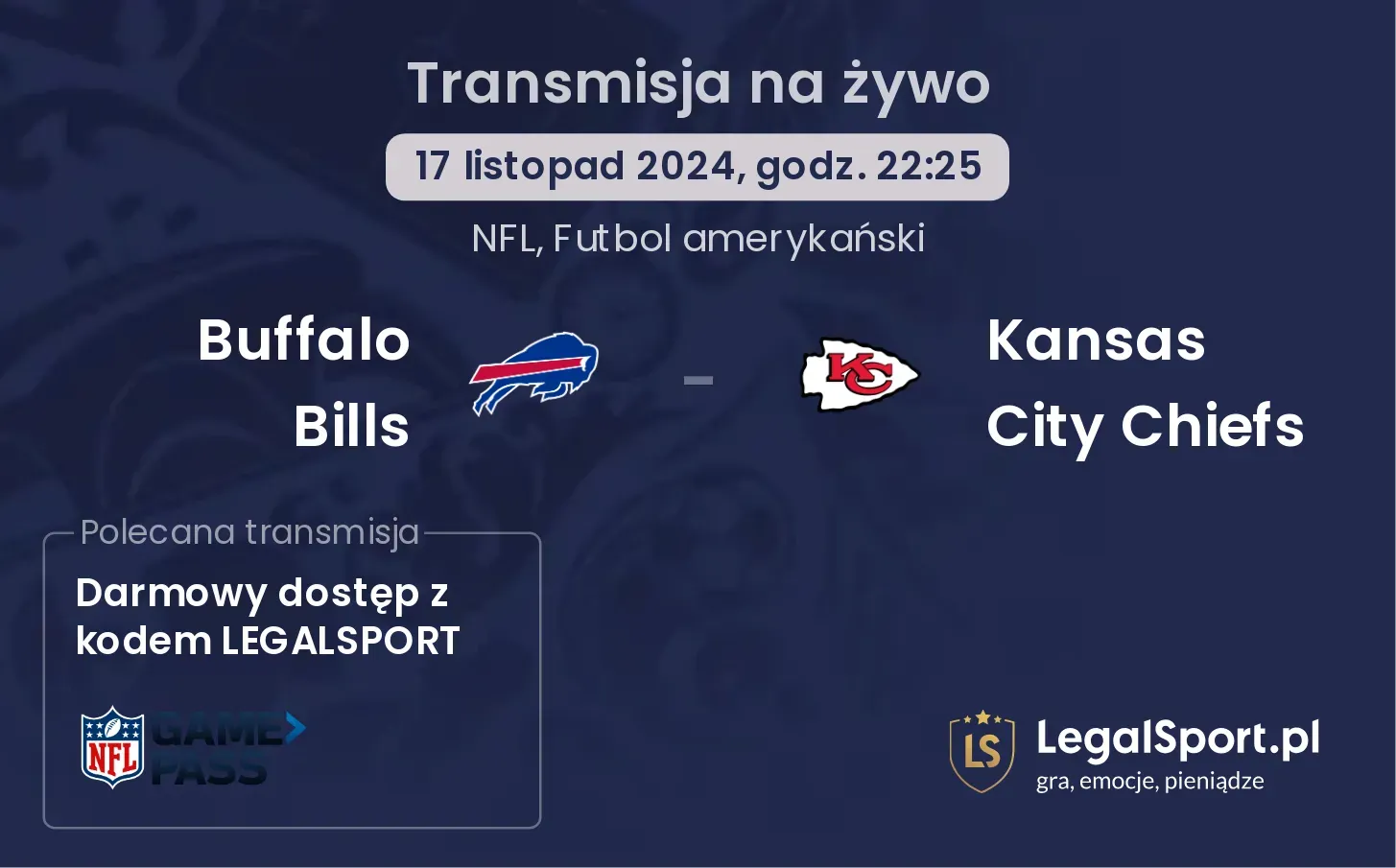 Buffalo Bills - Kansas City Chiefs transmisja na żywo