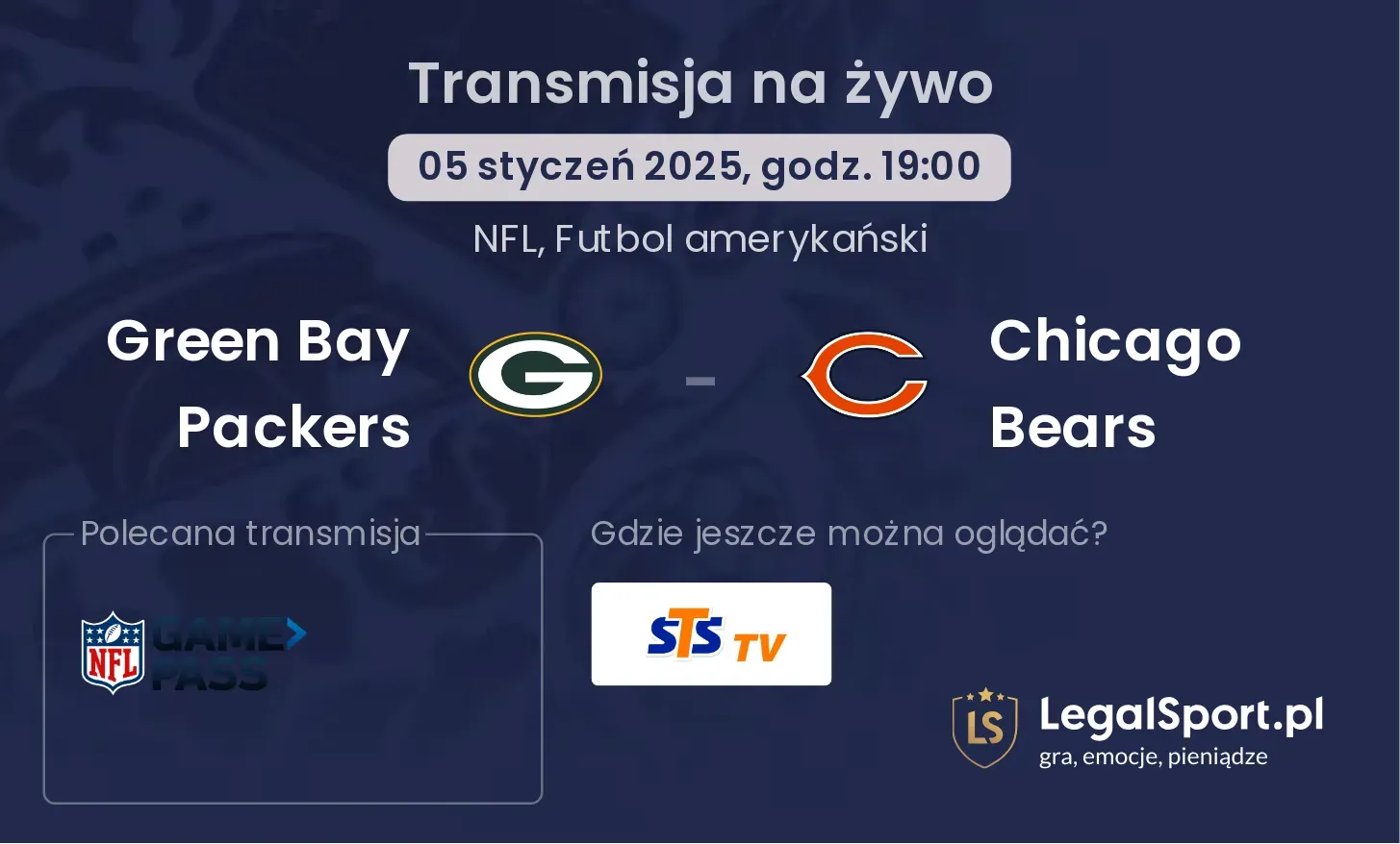 Green Bay Packers - Chicago Bears gdzie oglądać?