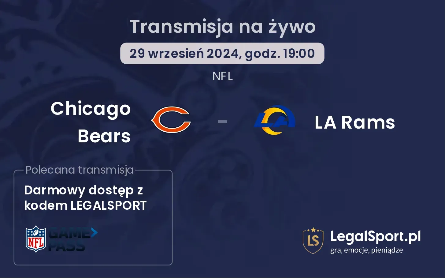 Chicago Bears - LA Rams transmisja na żywo