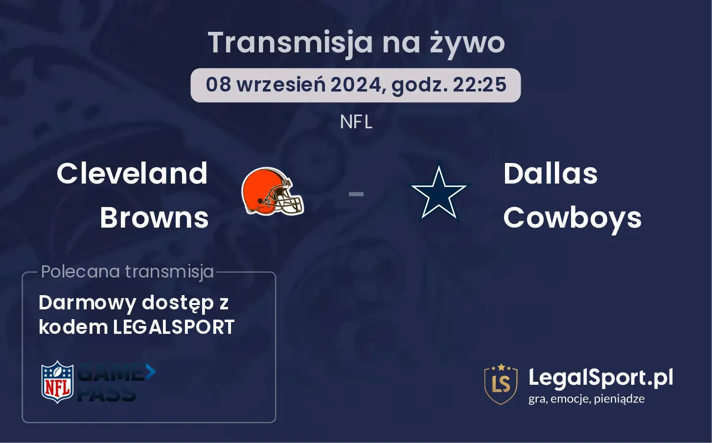  Cleveland Browns - Dallas Cowboys transmisja na żywo