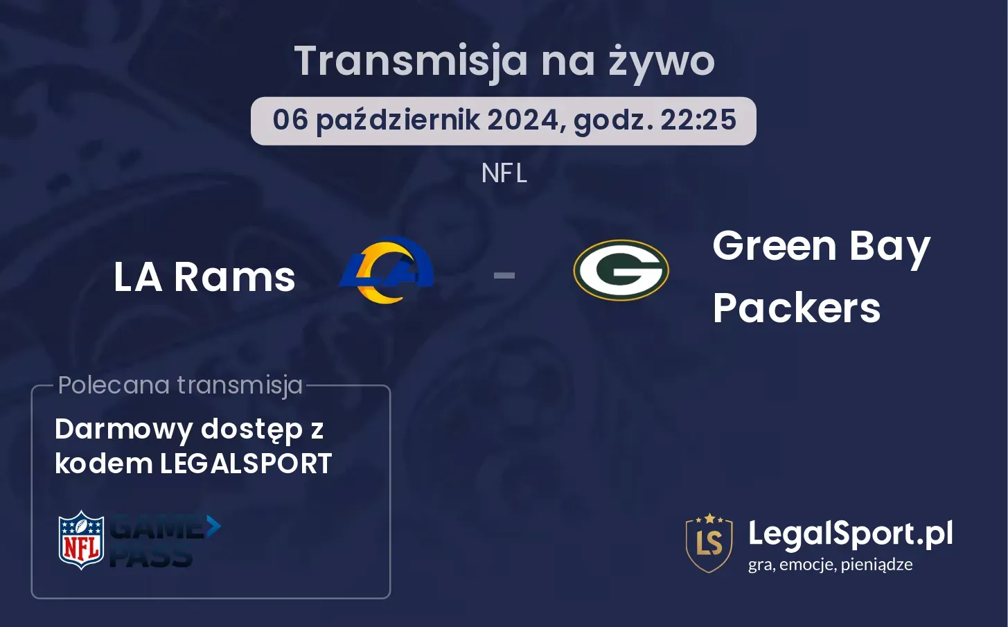 LA Rams - Green Bay Packers transmisja na żywo