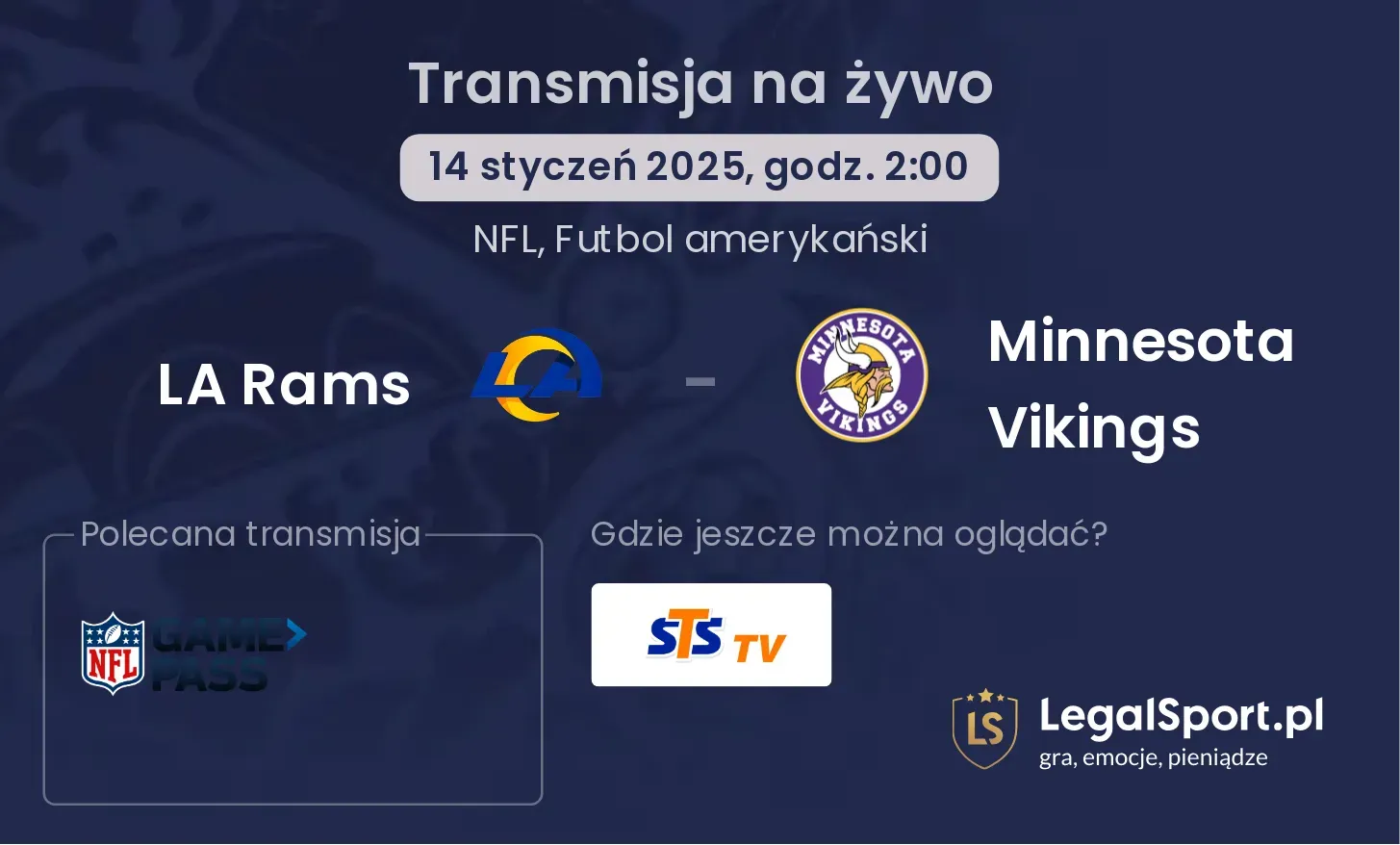 LA Rams - Minnesota Vikings gdzie oglądać?