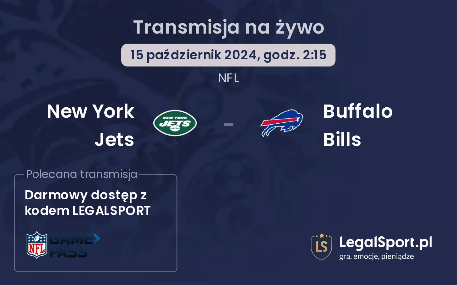 New York Jets - Buffalo Bills transmisja na żywo