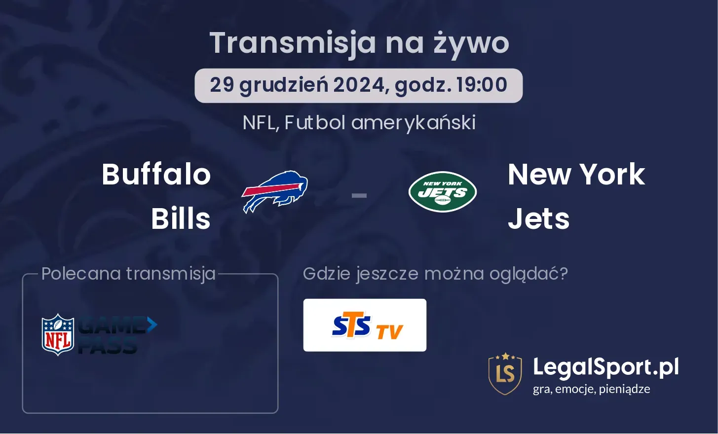 Buffalo Bills - New York Jets gdzie oglądać?