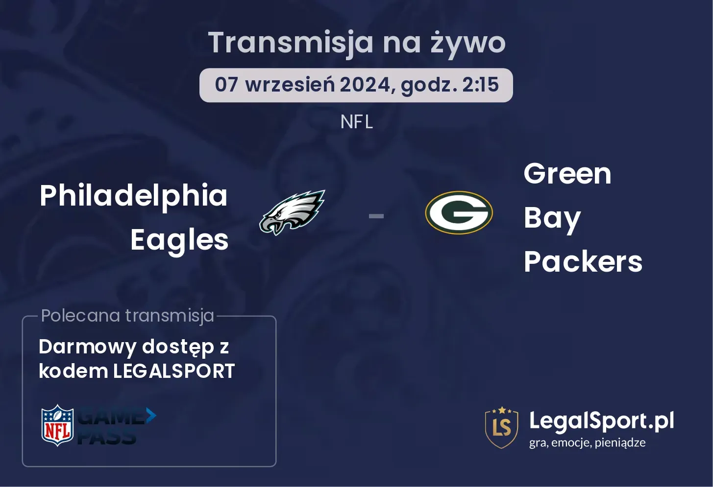 Philadelphia Eagles - Green Bay Packers transmisja na żywo