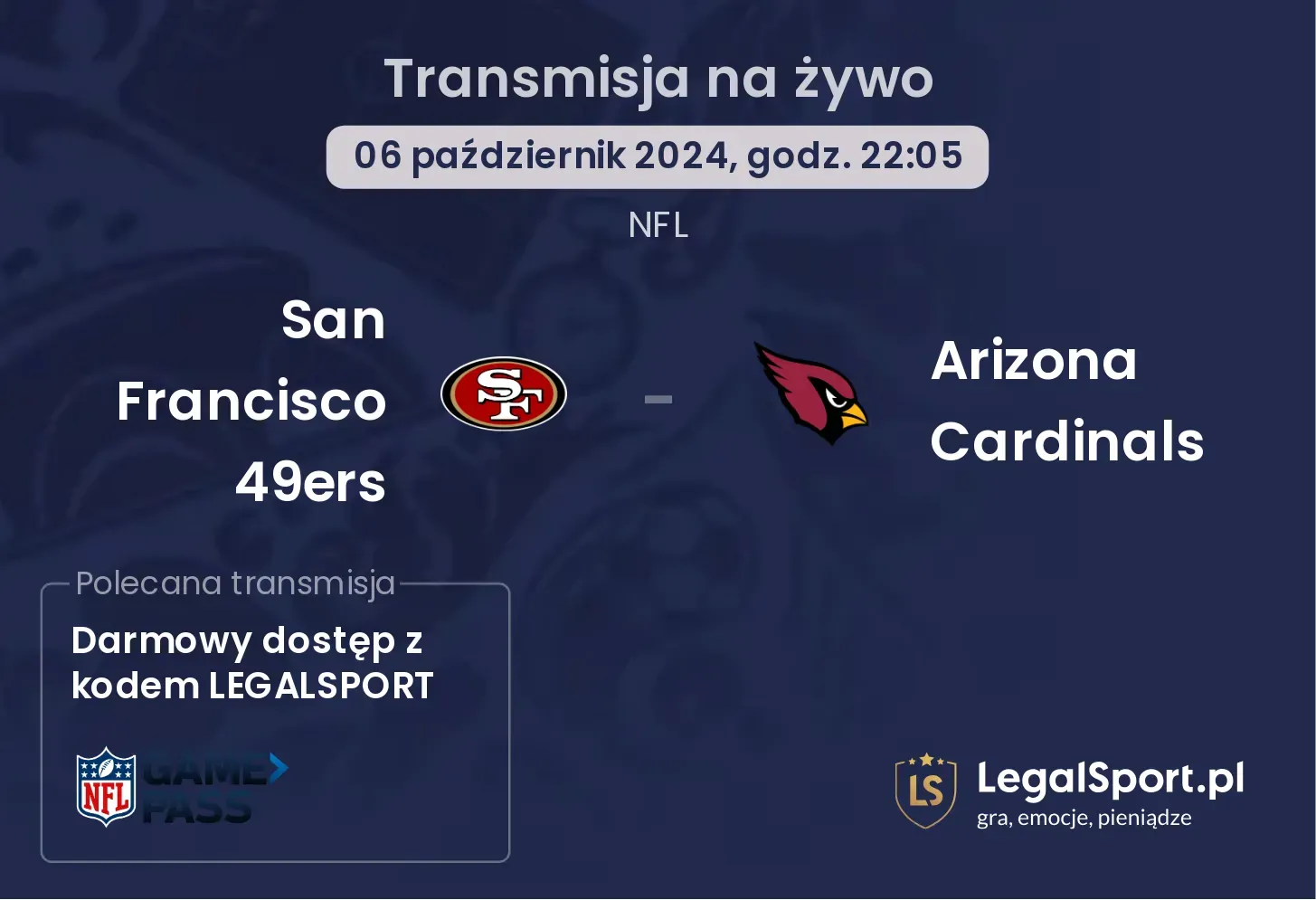  San Francisco 49ers - Arizona Cardinals transmisja na żywo