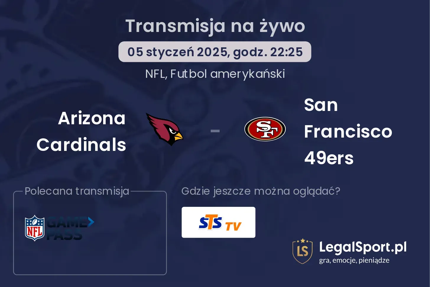 Arizona Cardinals -  San Francisco 49ers gdzie oglądać?