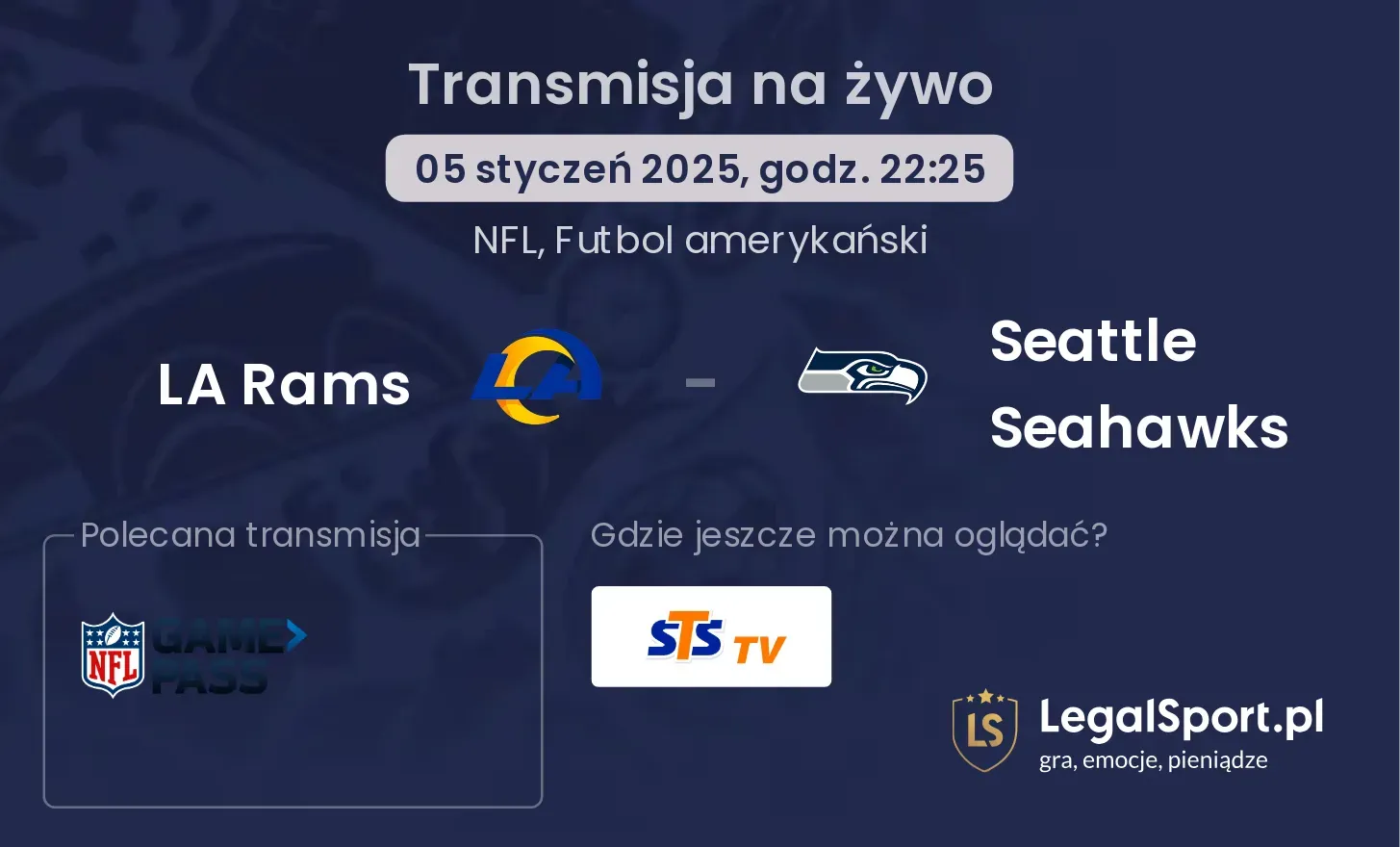 LA Rams - Seattle Seahawks gdzie oglądać?