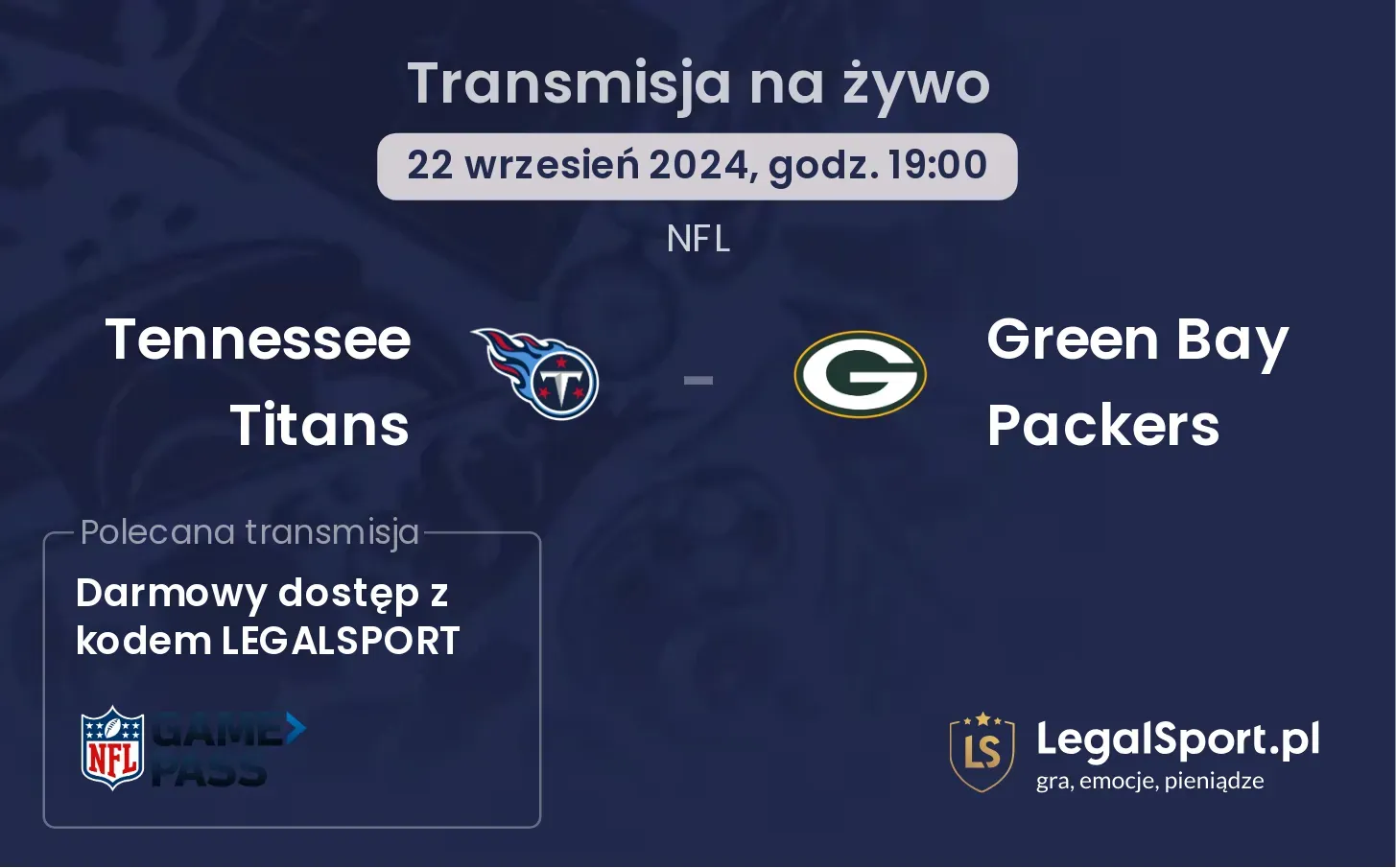 Tennessee Titans - Green Bay Packers transmisja na żywo