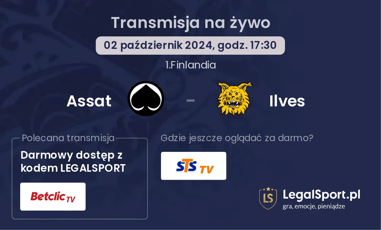 Assat - Ilves transmisja na żywo