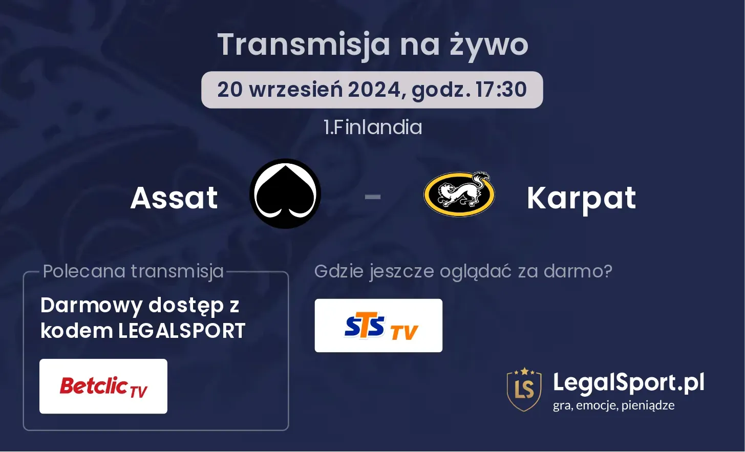 Assat - Karpat transmisja na żywo