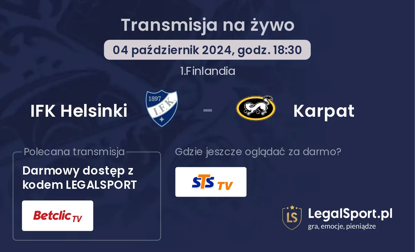 IFK Helsinki - Karpat transmisja na żywo