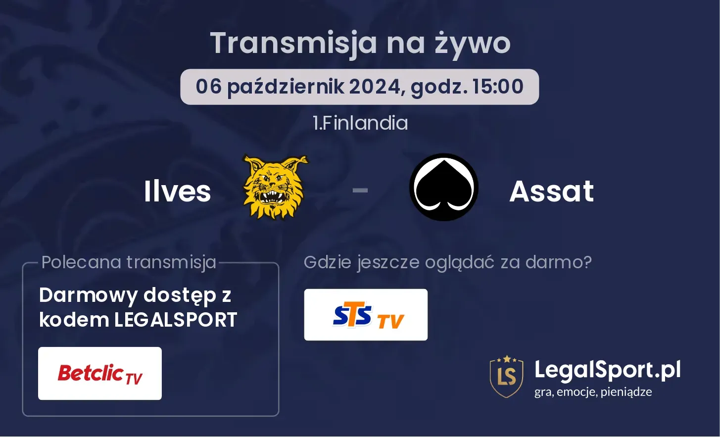 Ilves - Assat transmisja na żywo