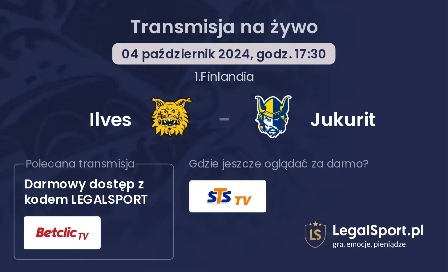 Ilves - Jukurit transmisja na żywo