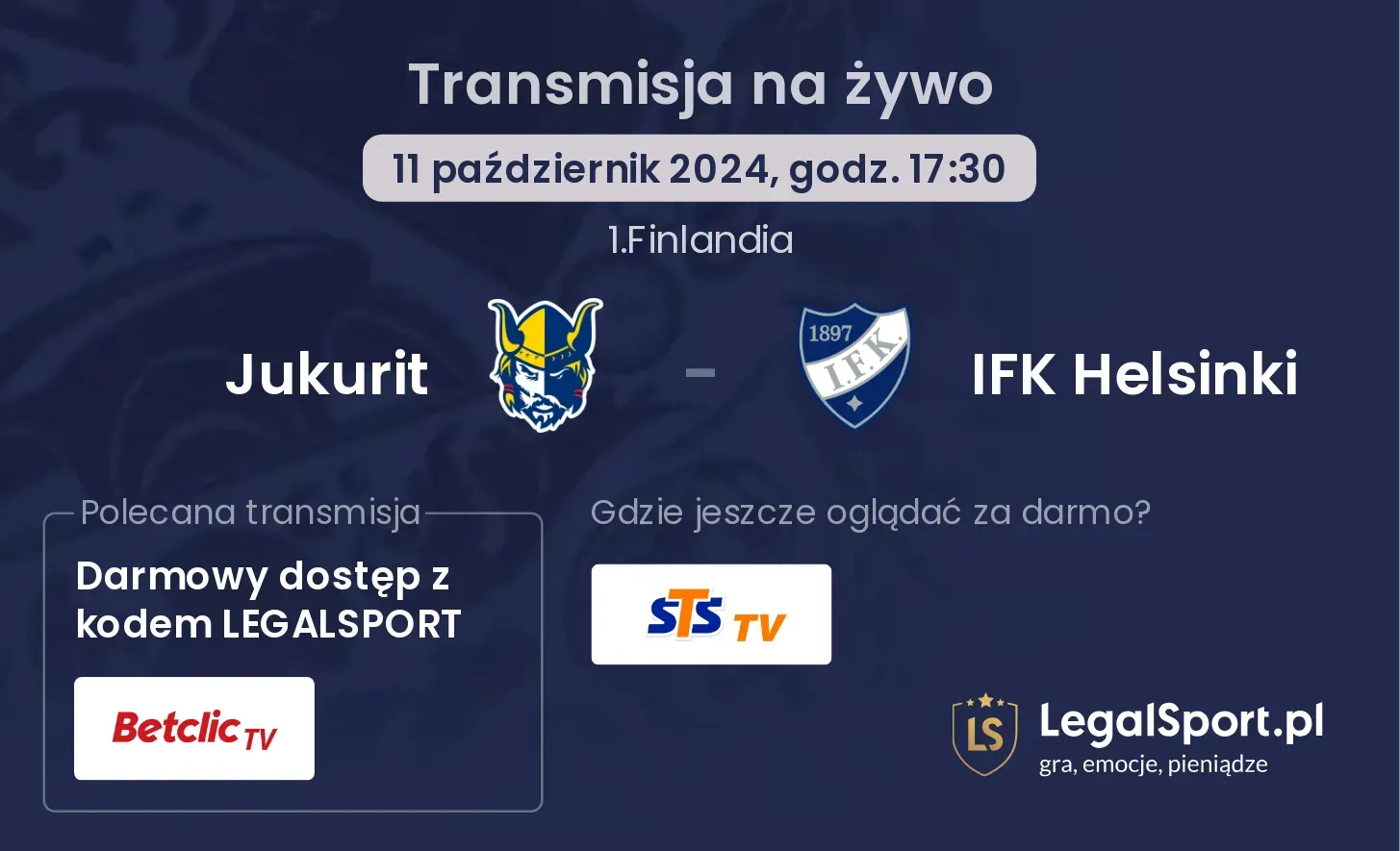 Jukurit - IFK Helsinki transmisja na żywo