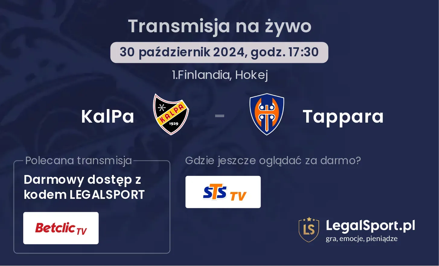 KalPa - Tappara transmisja na żywo