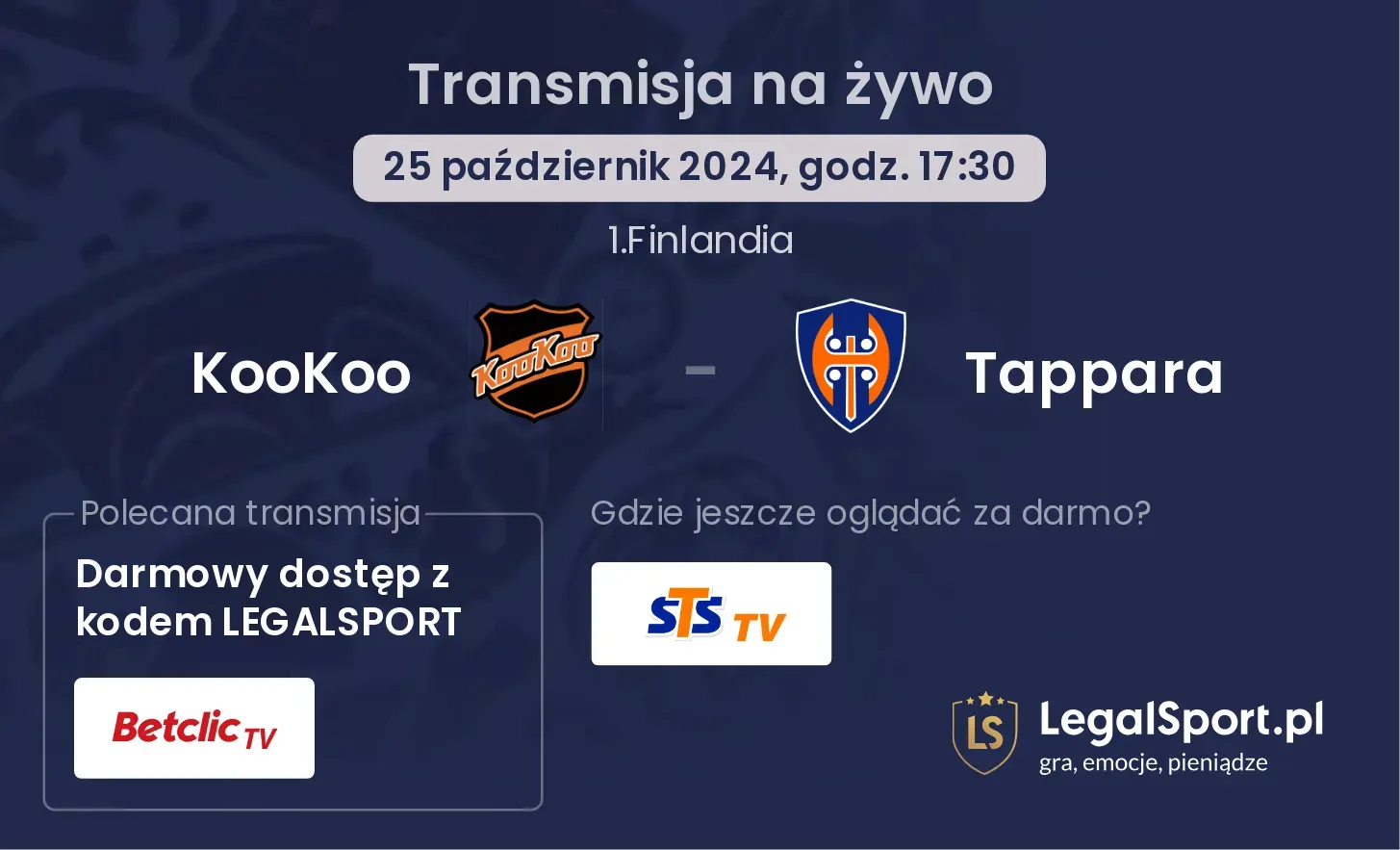 KooKoo - Tappara transmisja na żywo