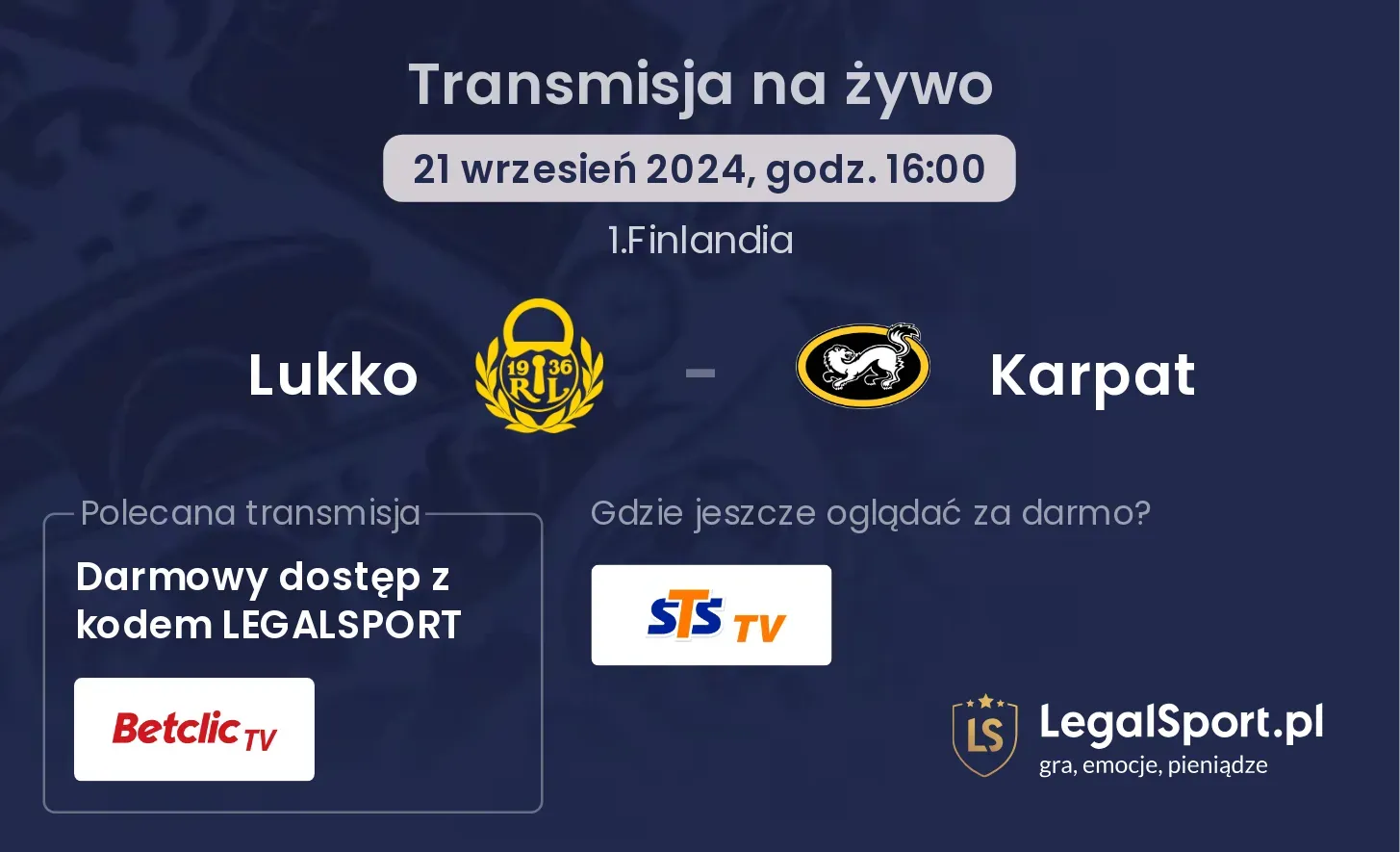 Lukko - Karpat transmisja na żywo