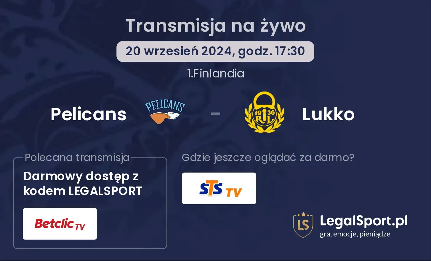 Pelicans - Lukko transmisja na żywo