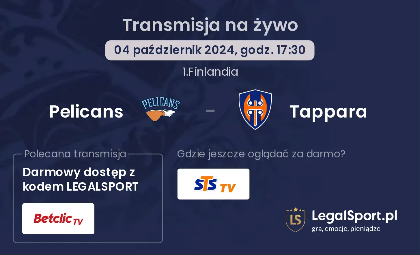 Pelicans - Tappara transmisja na żywo