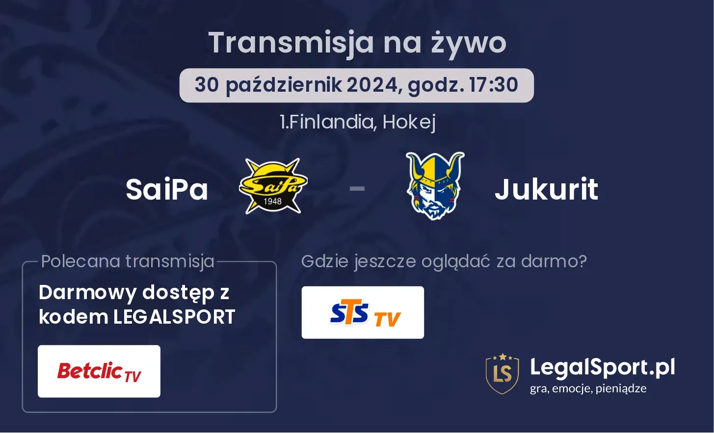 SaiPa - Jukurit transmisja na żywo