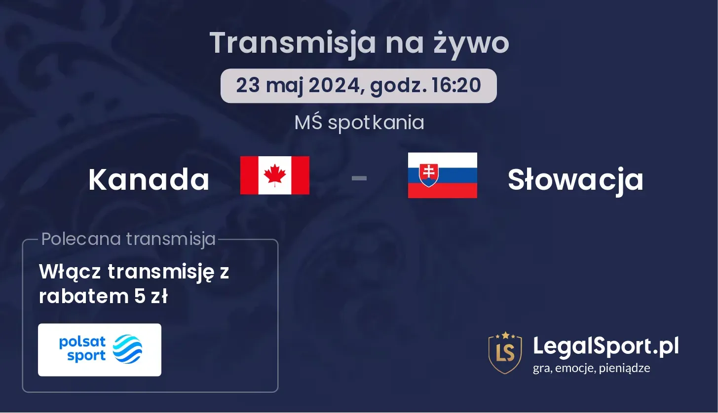 Kanada - Słowacja transmisja na żywo