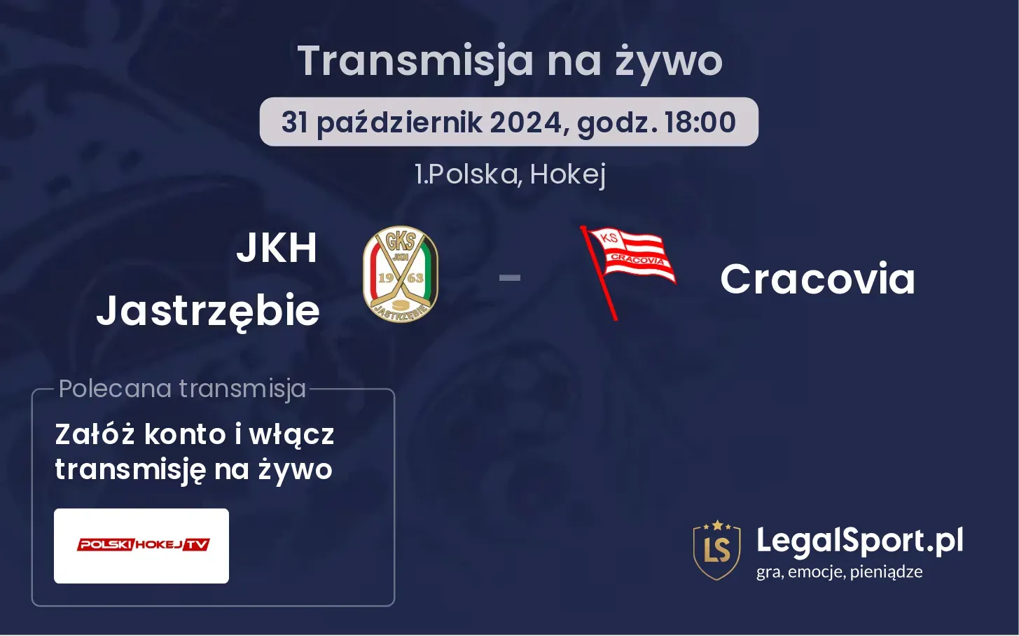 JKH Jastrzębie - Cracovia transmisja na żywo