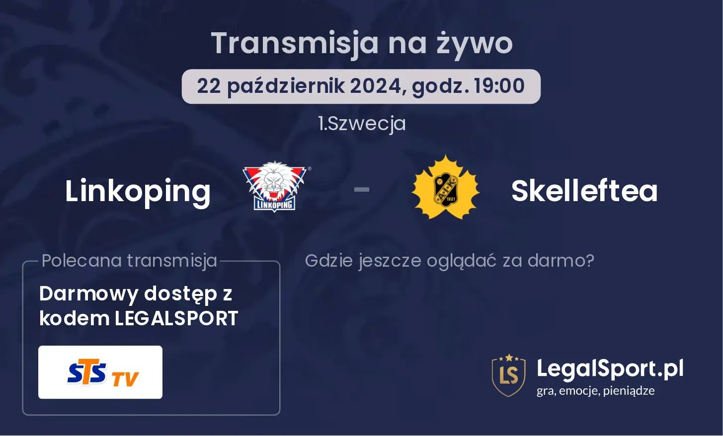 Linkoping - Skelleftea transmisja na żywo