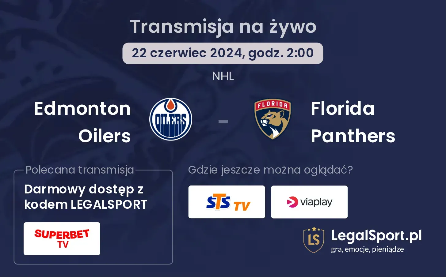 Edmonton Oilers - Florida Panthers transmisja na żywo