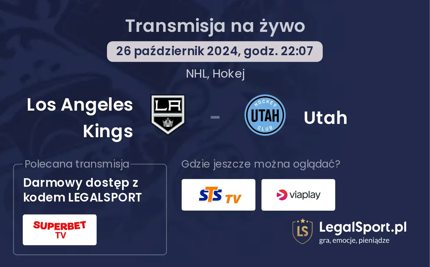 Los Angeles Kings - Utah transmisja na żywo