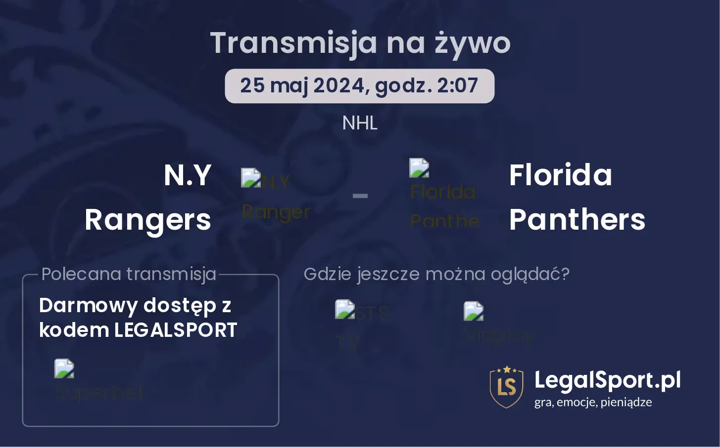 N.Y Rangers - Florida Panthers transmisja na żywo