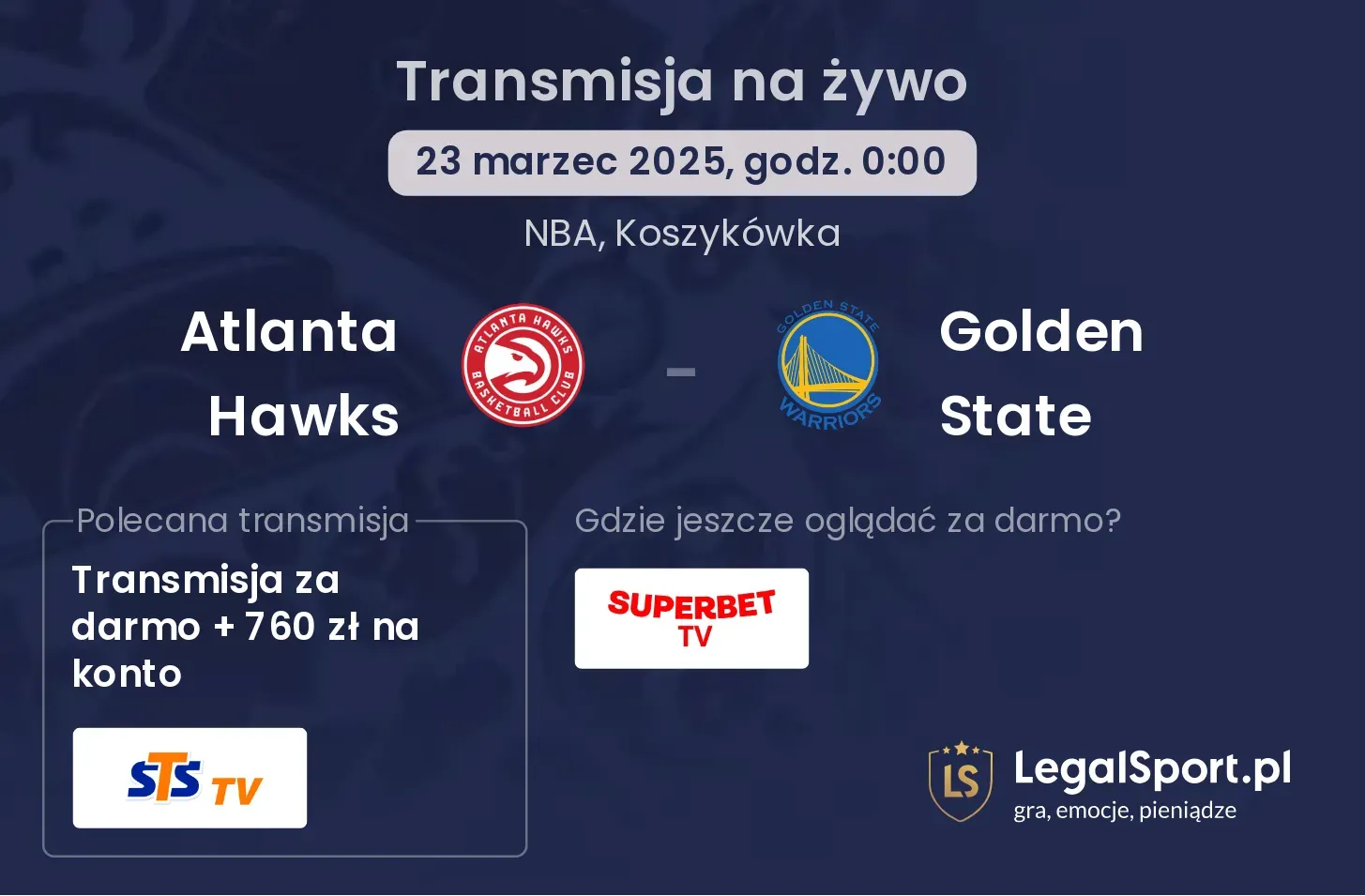 Atlanta Hawks - Golden State gdzie oglądać?