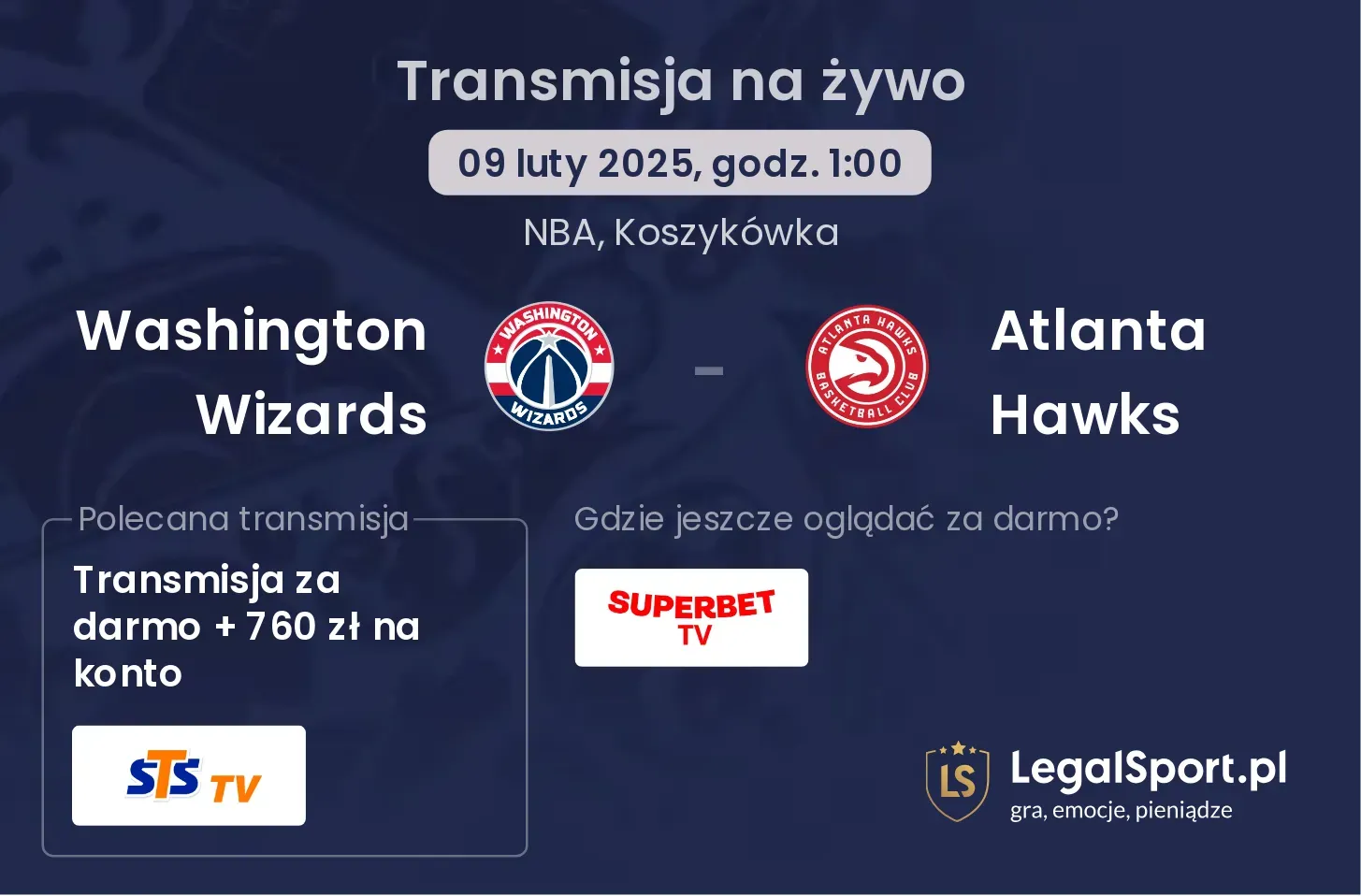 Washington Wizards - Atlanta Hawks gdzie oglądać?