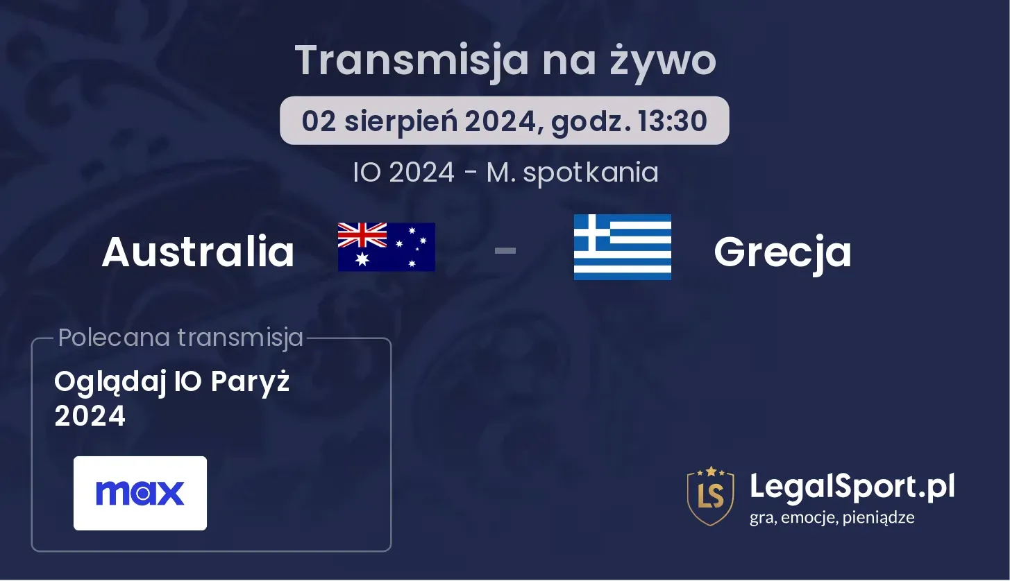 Australia - Grecja transmisja na żywo