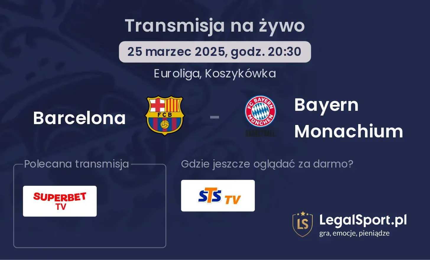 Barcelona - Bayern Monachium gdzie oglądać?