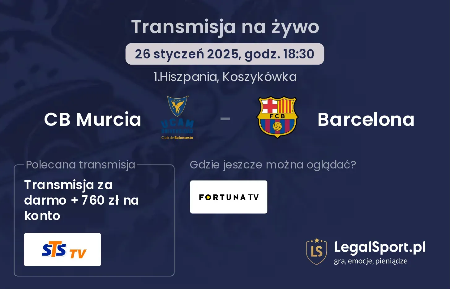 CB Murcia - Barcelona gdzie oglądać transmisję?