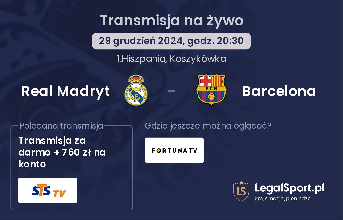 Real Madryt - Barcelona gdzie oglądać?