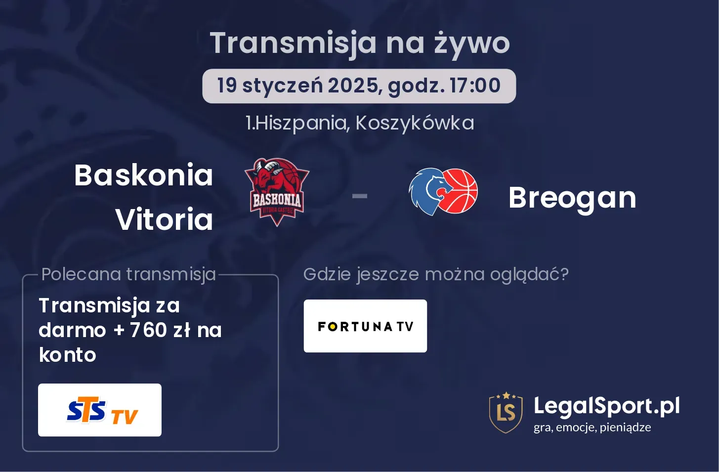 Baskonia Vitoria - Breogan transmisja na żywo