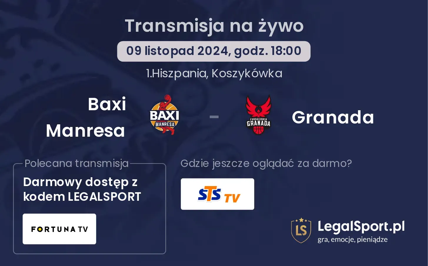 Baxi Manresa - Granada transmisja na żywo